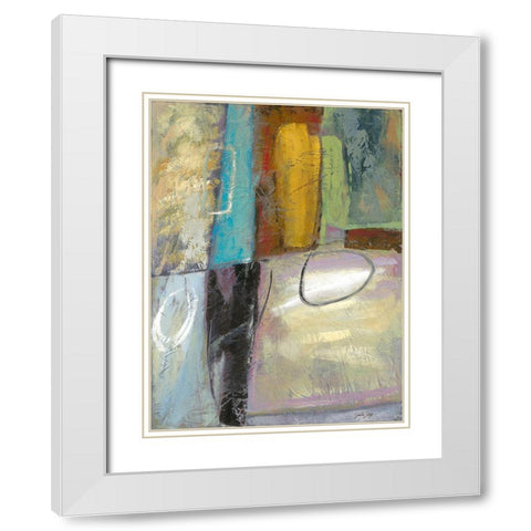 Cool Jazz White Modern Wood Framed Art Print with Double Matting by Joy, Julie