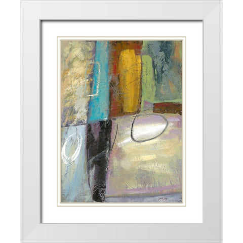 Cool Jazz White Modern Wood Framed Art Print with Double Matting by Joy, Julie