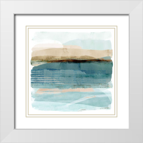 Freshwater Bay I White Modern Wood Framed Art Print with Double Matting by Kouta, Flora
