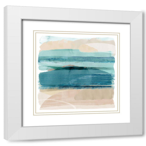 Freshwater Bay II White Modern Wood Framed Art Print with Double Matting by Kouta, Flora