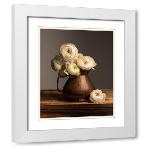 Pitcher Perfect Petals White Modern Wood Framed Art Print with Double Matting by Maclean, Leah