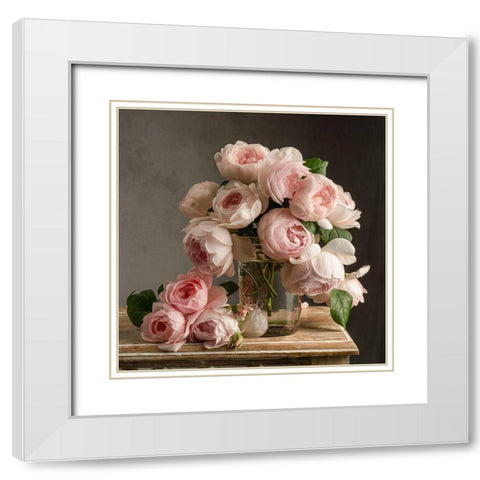 Rosetopia White Modern Wood Framed Art Print with Double Matting by Maclean, Leah