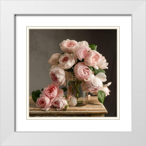 Rosetopia White Modern Wood Framed Art Print with Double Matting by Maclean, Leah