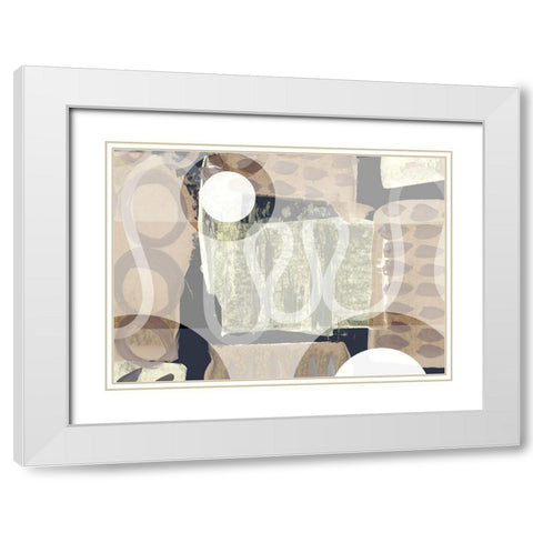 True Olio White Modern Wood Framed Art Print with Double Matting by Naskrent, Delores