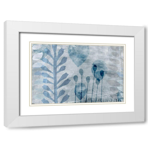 Brushwood White Modern Wood Framed Art Print with Double Matting by Naskrent, Delores