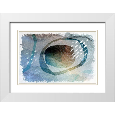 Transcription White Modern Wood Framed Art Print with Double Matting by Naskrent, Delores