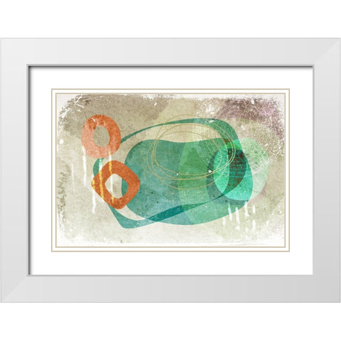 Chronicle White Modern Wood Framed Art Print with Double Matting by Naskrent, Delores