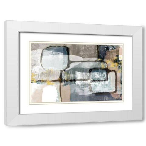 Spatial Lodge White Modern Wood Framed Art Print with Double Matting by Naskrent, Delores