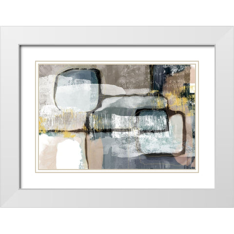 Spatial Lodge White Modern Wood Framed Art Print with Double Matting by Naskrent, Delores
