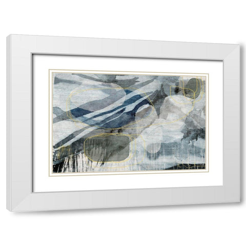Pearly Dusk White Modern Wood Framed Art Print with Double Matting by Naskrent, Delores
