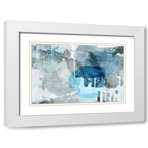 Iron Heather White Modern Wood Framed Art Print with Double Matting by Naskrent, Delores