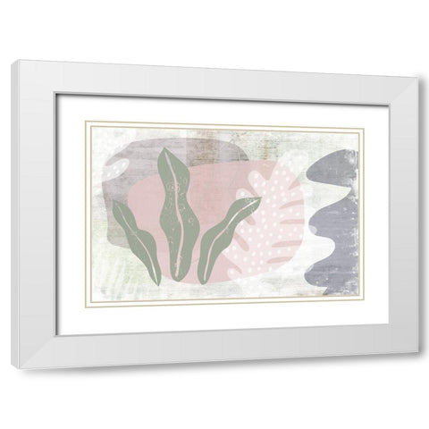 Moss Hedge White Modern Wood Framed Art Print with Double Matting by Naskrent, Delores