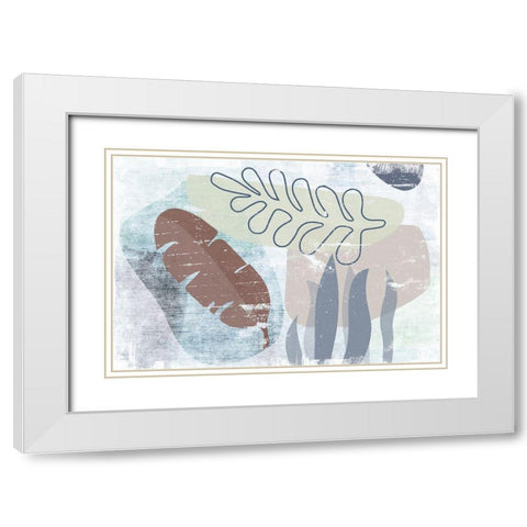 Ambrosial White Modern Wood Framed Art Print with Double Matting by Naskrent, Delores