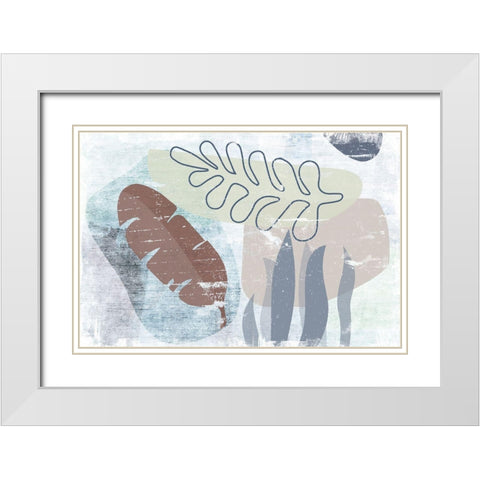 Ambrosial White Modern Wood Framed Art Print with Double Matting by Naskrent, Delores