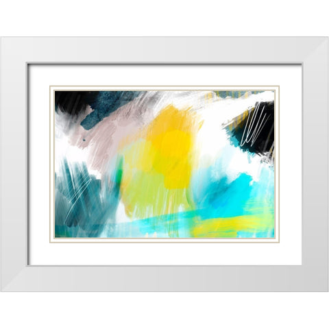Glowing Sky White Modern Wood Framed Art Print with Double Matting by Naskrent, Delores