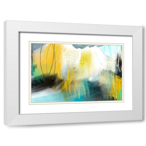 Forecast of Rain White Modern Wood Framed Art Print with Double Matting by Naskrent, Delores