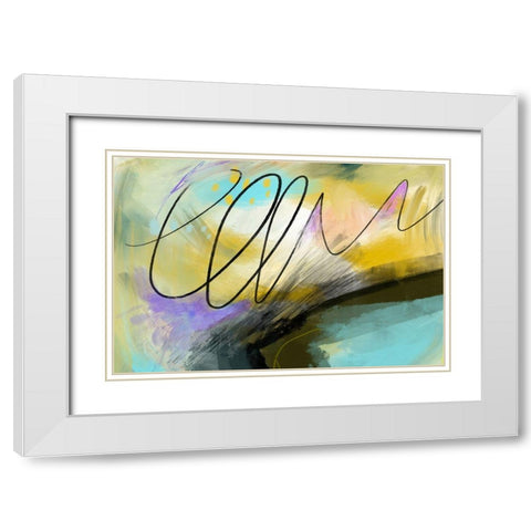 Mumble White Modern Wood Framed Art Print with Double Matting by Naskrent, Delores