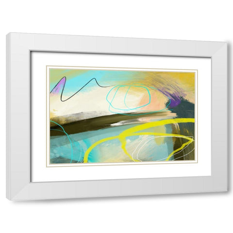 Modulate White Modern Wood Framed Art Print with Double Matting by Naskrent, Delores