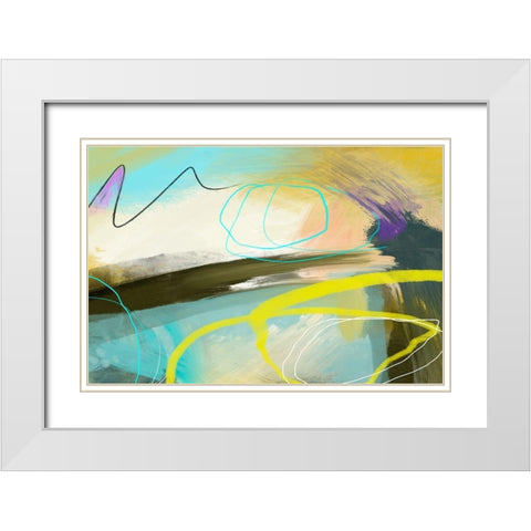 Modulate White Modern Wood Framed Art Print with Double Matting by Naskrent, Delores