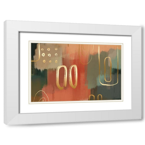 Terracotta White Modern Wood Framed Art Print with Double Matting by Naskrent, Delores