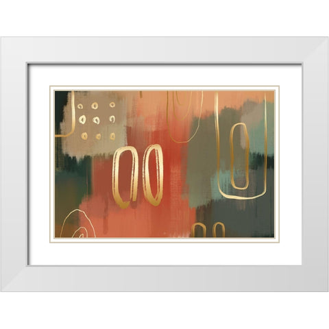 Terracotta White Modern Wood Framed Art Print with Double Matting by Naskrent, Delores