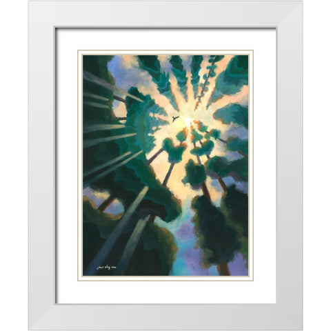 Fantasia of Summer White Modern Wood Framed Art Print with Double Matting by Wang, John