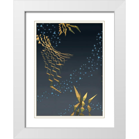 Reviving Tone Poem I White Modern Wood Framed Art Print with Double Matting by Wang, John