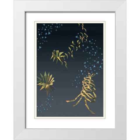 Reviving Tone Poem II White Modern Wood Framed Art Print with Double Matting by Wang, John