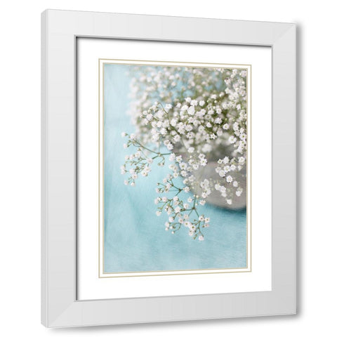 Breath White Modern Wood Framed Art Print with Double Matting by Stalus, Judy