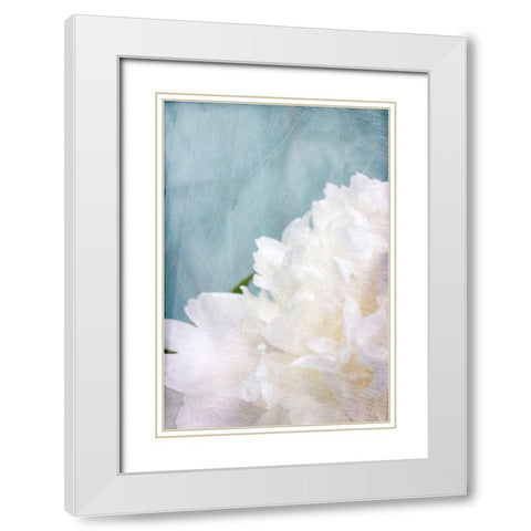 Peony Sky I White Modern Wood Framed Art Print with Double Matting by Stalus, Judy