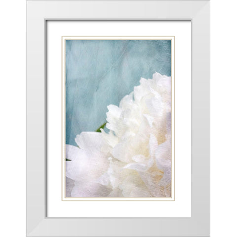 Peony Sky I White Modern Wood Framed Art Print with Double Matting by Stalus, Judy