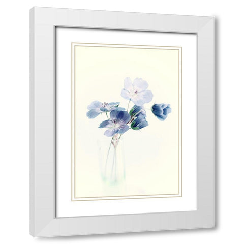 Blue White Modern Wood Framed Art Print with Double Matting by Stalus, Judy