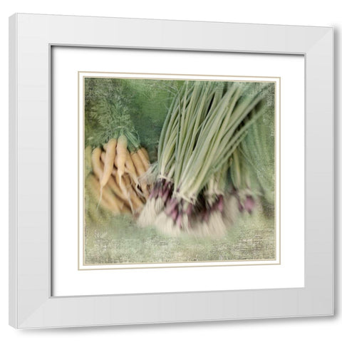 Vegies White Modern Wood Framed Art Print with Double Matting by Stalus, Judy