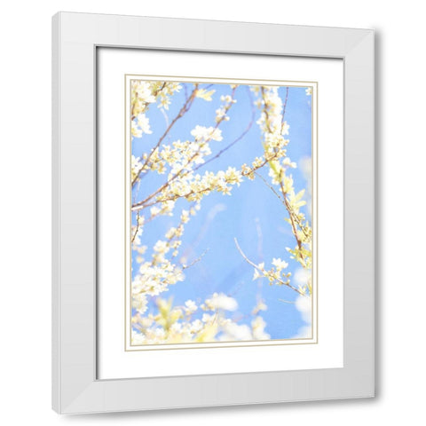 Blue Day White Modern Wood Framed Art Print with Double Matting by Stalus, Judy