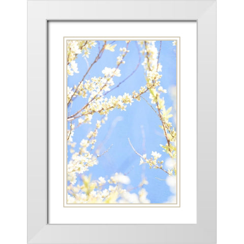 Blue Day White Modern Wood Framed Art Print with Double Matting by Stalus, Judy