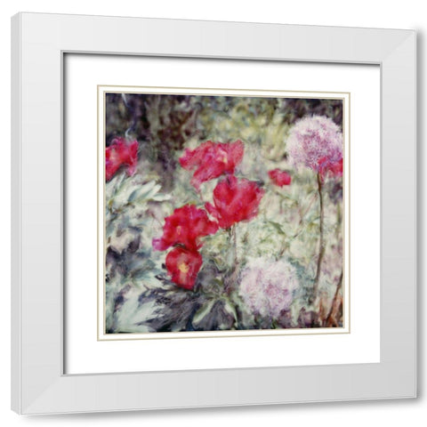 Garden White Modern Wood Framed Art Print with Double Matting by Stalus, Judy