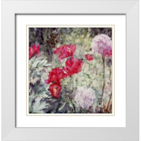 Garden White Modern Wood Framed Art Print with Double Matting by Stalus, Judy