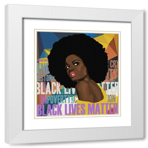 Affirmation White Modern Wood Framed Art Print with Double Matting by Smith, Karen