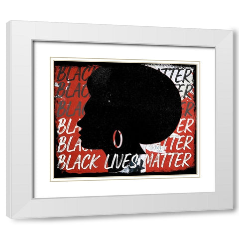 BLM White Modern Wood Framed Art Print with Double Matting by Smith, Karen