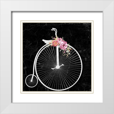 Floral Ride I White Modern Wood Framed Art Print with Double Matting by Smith, Karen