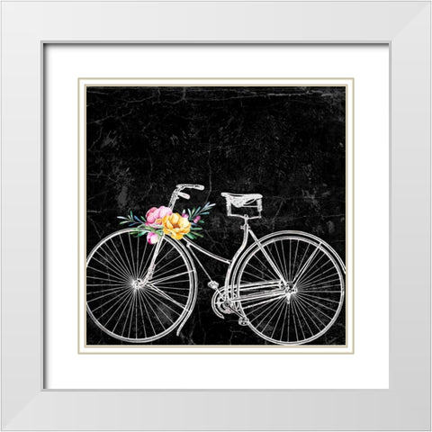 Floral Ride II White Modern Wood Framed Art Print with Double Matting by Smith, Karen
