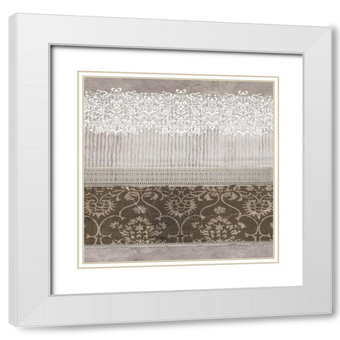 Ornate Blend II White Modern Wood Framed Art Print with Double Matting by Smith, Karen