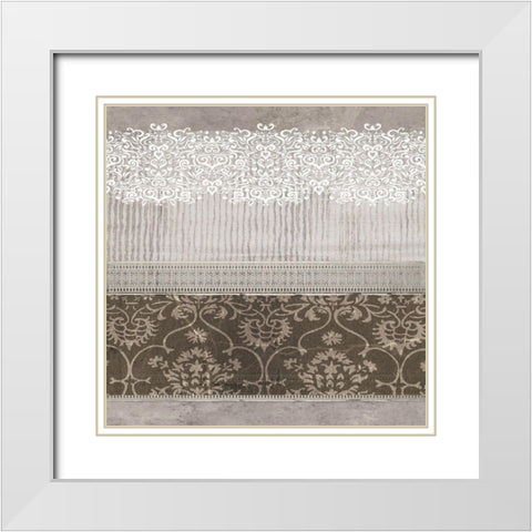 Ornate Blend II White Modern Wood Framed Art Print with Double Matting by Smith, Karen