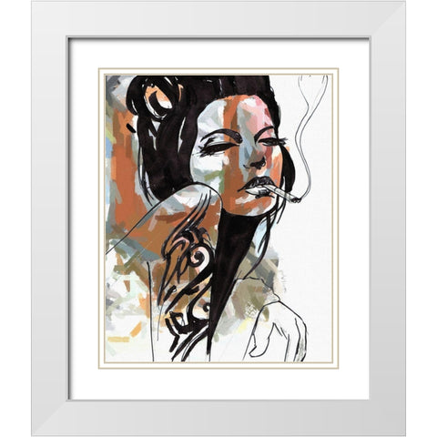 Allure White Modern Wood Framed Art Print with Double Matting by Smith, Karen