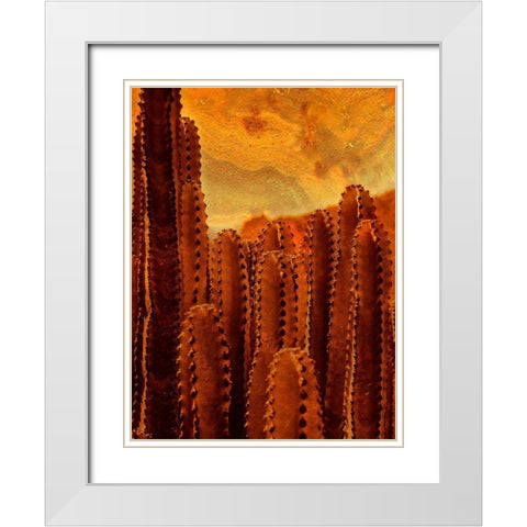 Desert Vibes II White Modern Wood Framed Art Print with Double Matting by Surma And Guillen