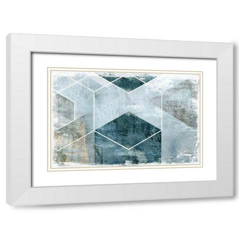 Inclination White Modern Wood Framed Art Print with Double Matting by Naskrent, Delores