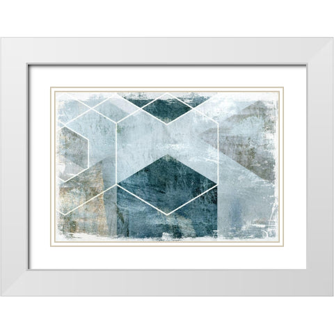 Inclination White Modern Wood Framed Art Print with Double Matting by Naskrent, Delores