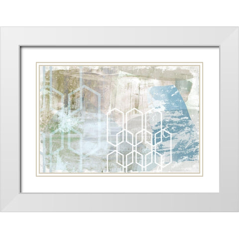 Becoming White Modern Wood Framed Art Print with Double Matting by Naskrent, Delores