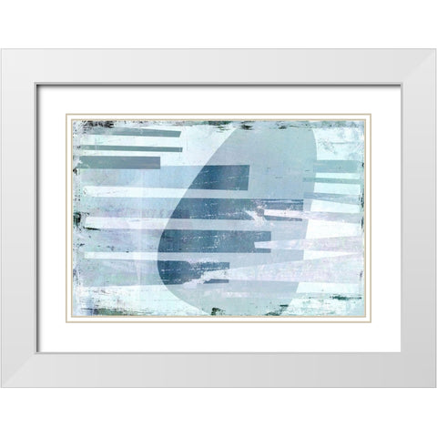 Joist White Modern Wood Framed Art Print with Double Matting by Naskrent, Delores