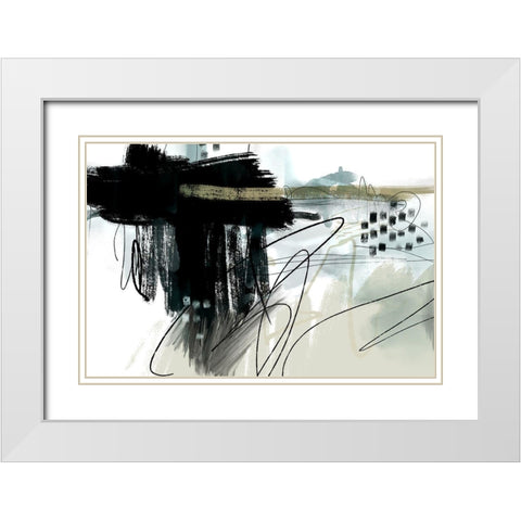 Citadel White Modern Wood Framed Art Print with Double Matting by Naskrent, Delores